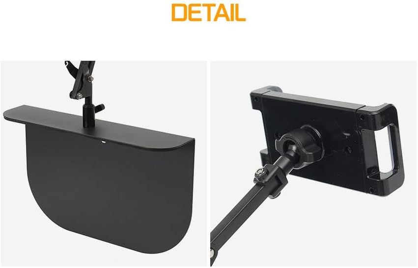 Coverzone iPad Uyumlu Tablet Tutucu Ayarlanabilir Zemin Standı, Tablet Zemin Standı Siyah Geniş Uyumluluk Ellerinizi Ev İçin Serbest Bırakın 155cm Siyah Renk 155-Black (155-Black)