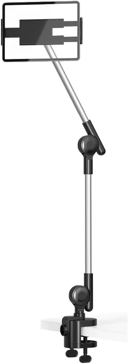 Coverzone iPad Uyumlu Tablet Tutucu Ayarlanabilir Zemin Standı, Tablet Zemin Standı Siyah Geniş Uyumluluk Ellerinizi Ev İçin Serbest Bırakın 155cm Siyah Renk 155-Black (155-Black)