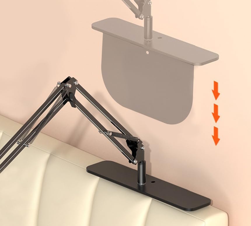 Coverzone iPad Uyumlu Tablet Tutucu Ayarlanabilir Zemin Standı, Tablet Zemin Standı Siyah Geniş Uyumluluk Ellerinizi Ev İçin Serbest Bırakın 155cm Siyah Renk 155-Black (155-Black)