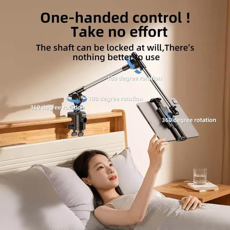 Coverzone iPad Uyumlu Tablet Tutucu Ayarlanabilir Zemin Standı, Tablet Zemin Standı Siyah Geniş Uyumluluk Ellerinizi Ev İçin Serbest Bırakın 155cm Siyah Renk 155-Black (155-Black)