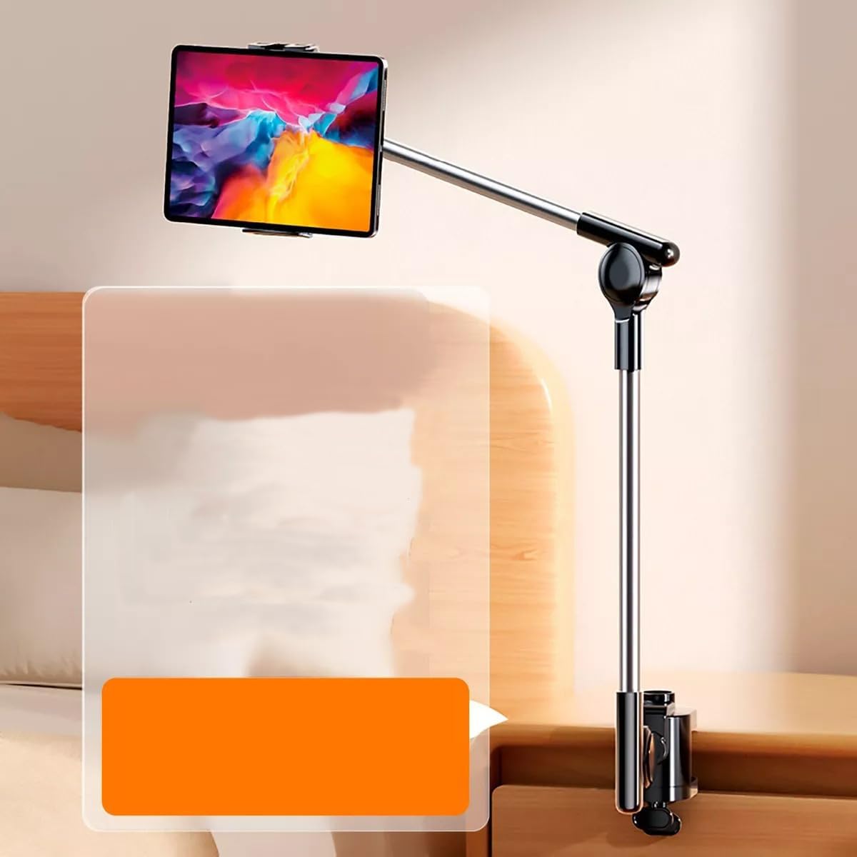 Coverzone iPad Uyumlu Tablet Tutucu Ayarlanabilir Zemin Standı, Tablet Zemin Standı Siyah Geniş Uyumluluk Ellerinizi Ev İçin Serbest Bırakın 155cm Siyah Renk 155-Black (155-Black)