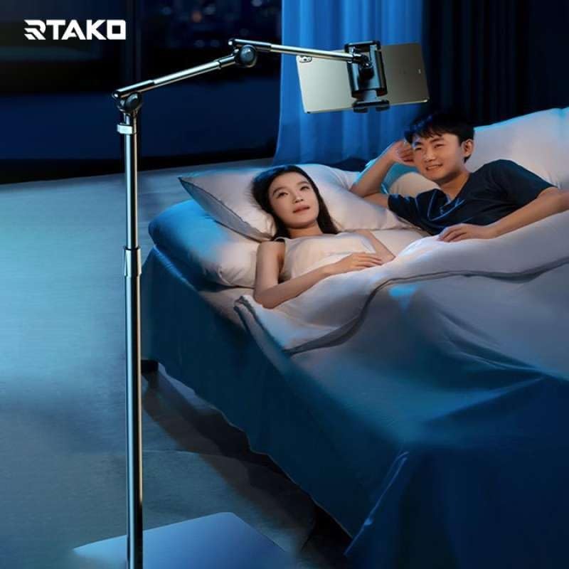 Coverzone iPad Uyumlu Tablet Tutucu Ayarlanabilir Zemin Standı, Tablet Zemin Standı Siyah Geniş Uyumluluk Ellerinizi Ev İçin Serbest Bırakın 155cm Siyah Renk 155-Black (155-Black)