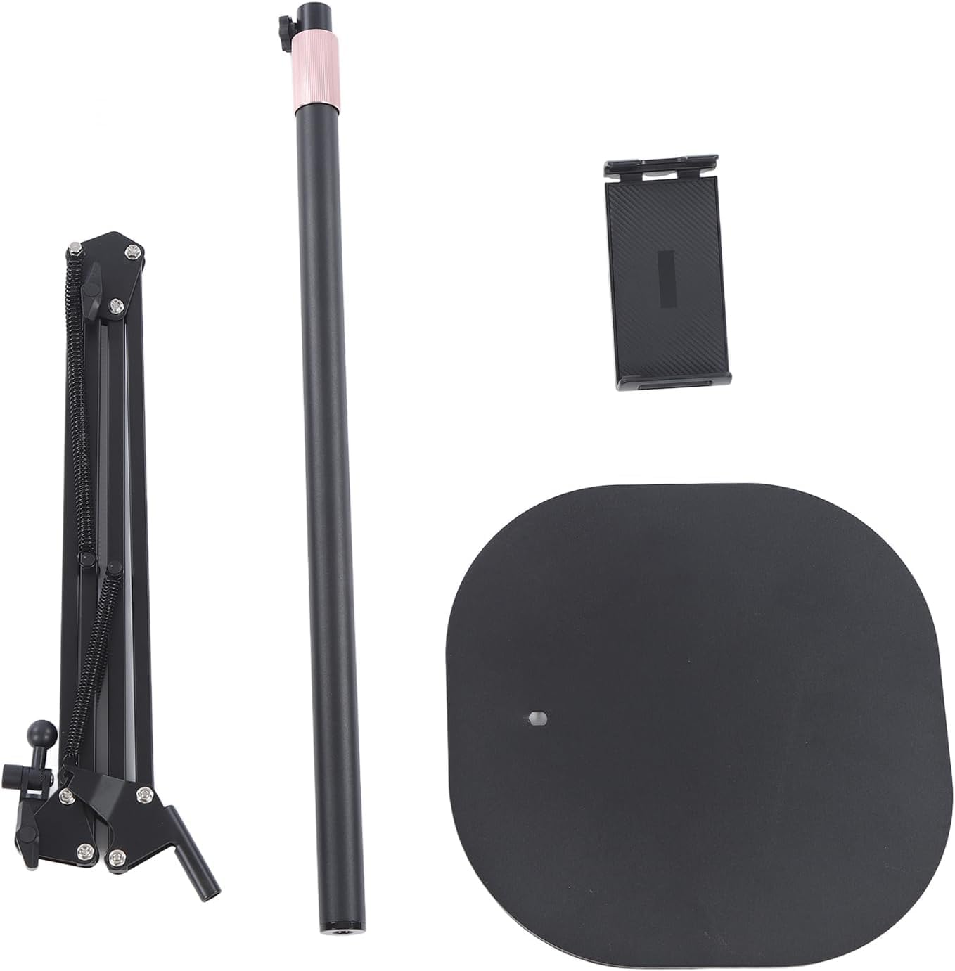 Coverzone iPad Uyumlu Tablet Tutucu Ayarlanabilir Zemin Standı, Tablet Zemin Standı Siyah Geniş Uyumluluk Ellerinizi Ev İçin Serbest Bırakın 155cm Siyah Renk 155-Black (155-Black)