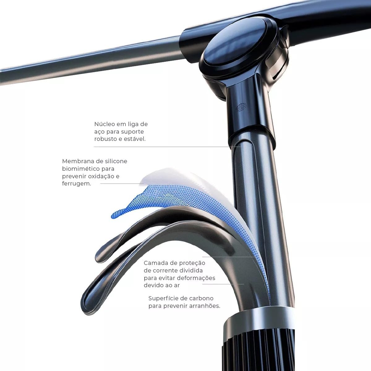 Coverzone iPad Uyumlu Tablet Tutucu Ayarlanabilir Zemin Standı, Tablet Zemin Standı Siyah Geniş Uyumluluk Ellerinizi Ev İçin Serbest Bırakın 155cm Siyah Renk 155-Black (155-Black)