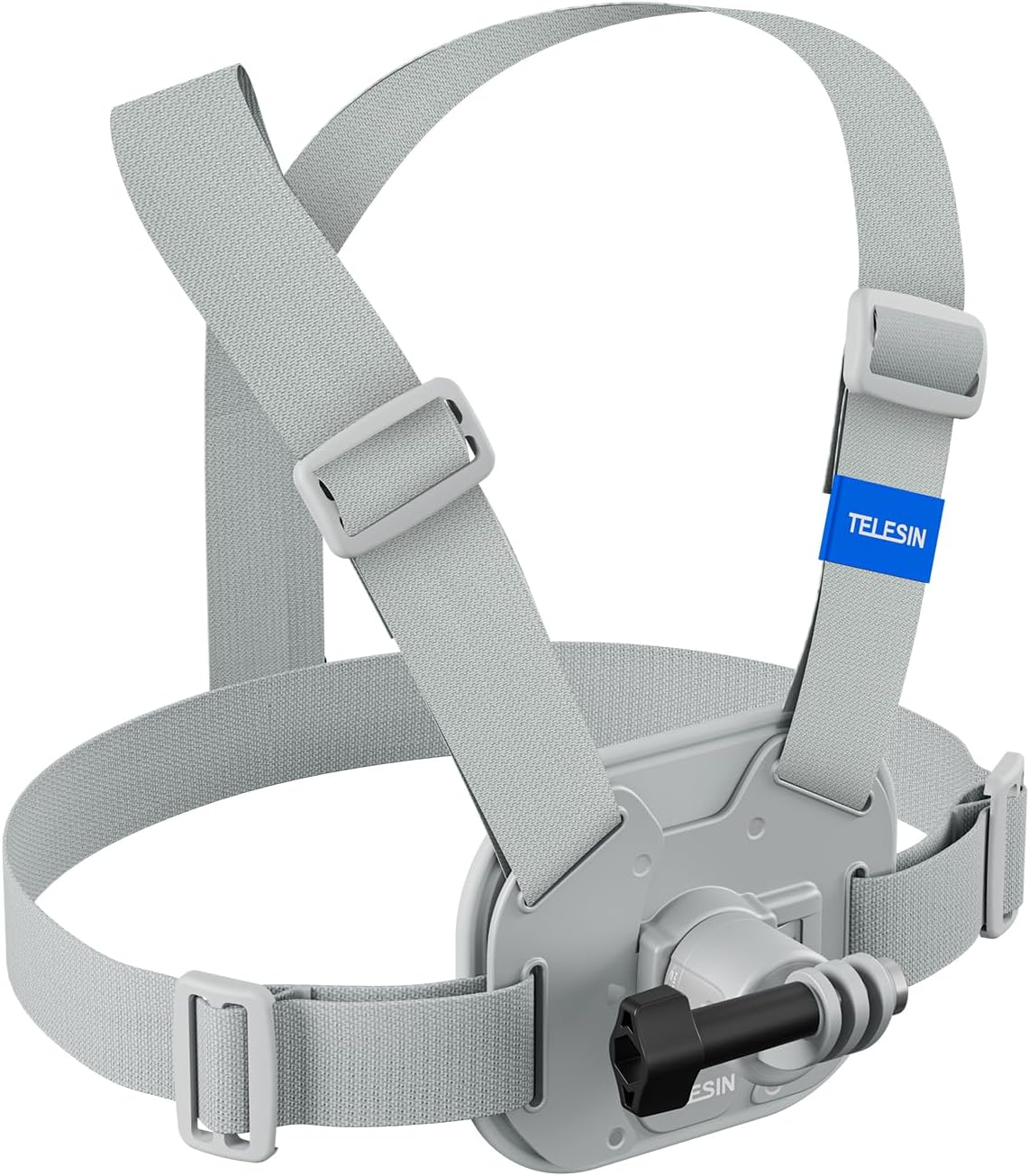 TELESIN Aksiyon Kamera Göğüs Askısı (Vest Chest) | Hızlı Çıkarılabilir Yelek Göğüs Kayışı | GoPro 13/12/11/10/9/8/7/6/5, Osmo Action 3/4/5 Pro, Insta360 Modelleri ile uyumludur (Gri)