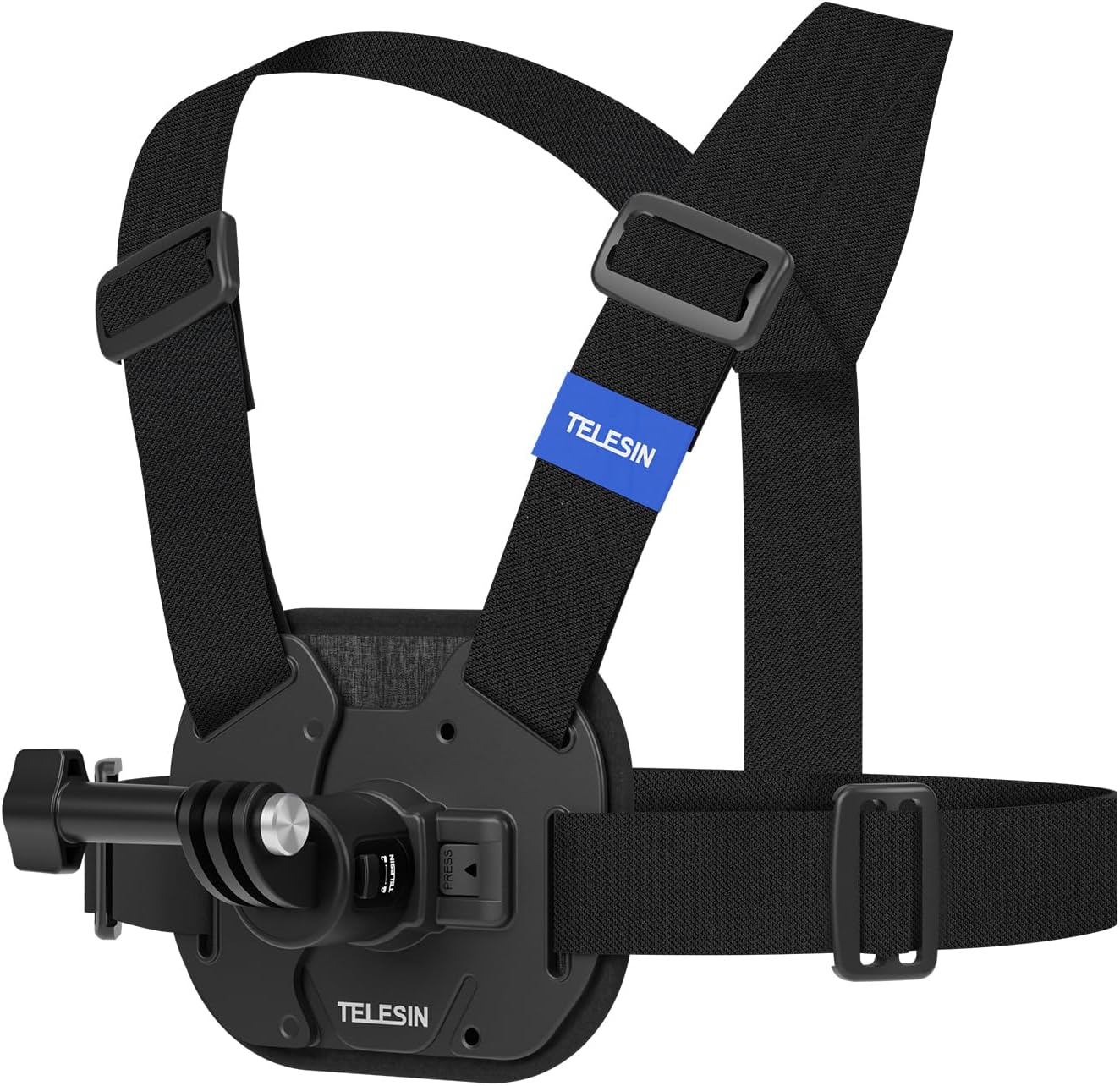 TELESIN Aksiyon Kamera Göğüs Askısı (Vest Chest) | Hızlı Çıkarılabilir Yelek Göğüs Kayışı | GoPro 13/12/11/10/9/8/7/6/5, Osmo Action 3/4/5 Pro, Insta360 Modelleri ile uyumludur (Gri)