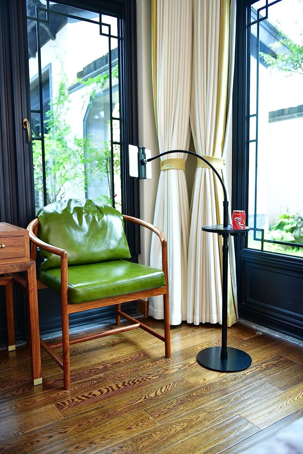 Coverzone iPad Uyumlu Tablet Tutucu Ayarlanabilir Zemin Standı, Tablet Zemin Standı Siyah Geniş Uyumluluk Ellerinizi Ev İçin Serbest Bırakın 155cm Siyah Renk 155-Black (155-Black)